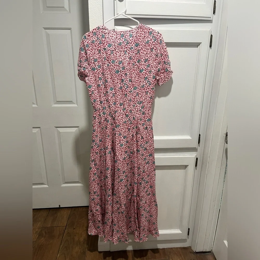 NWT DYVNA Midi Floral Silk Blend A-Line Maxi Dress SMALL - Picture 3 of 4